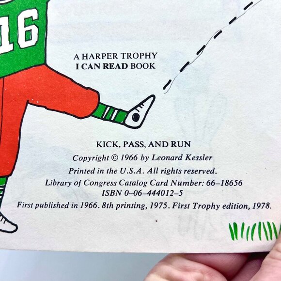 Kick Pass And Run Paperback 1978 Leonard Kessler Kids Football Book - Picture 2 of 8